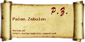 Palen Zebulon névjegykártya